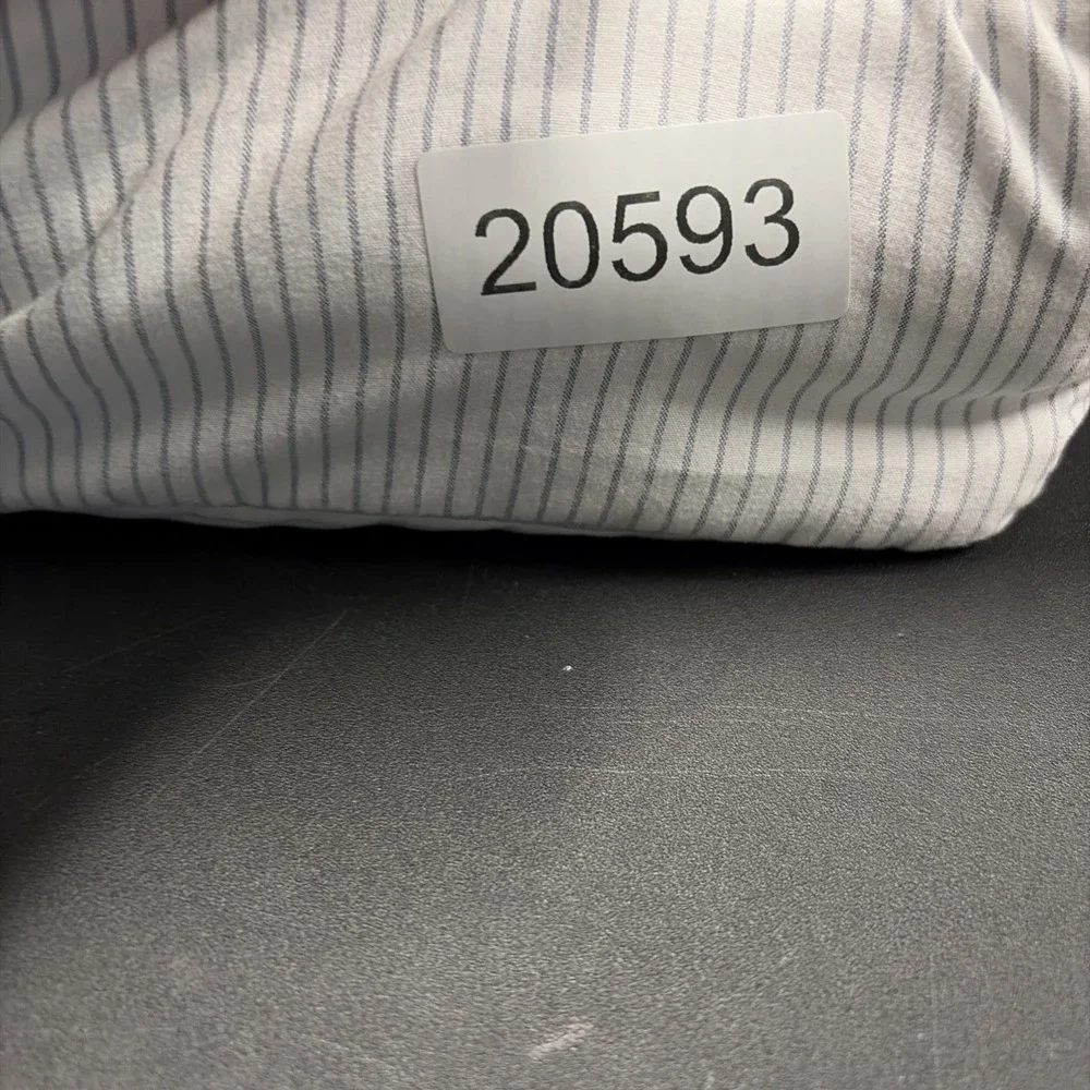 Room Essentials Printed Microfiber White & Gray Striped Full Sized Sheet Set